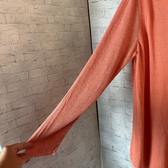Two by Vince Camuto women’s lightweight sweater orange coastal grandma plus size - Picture 3 of 10